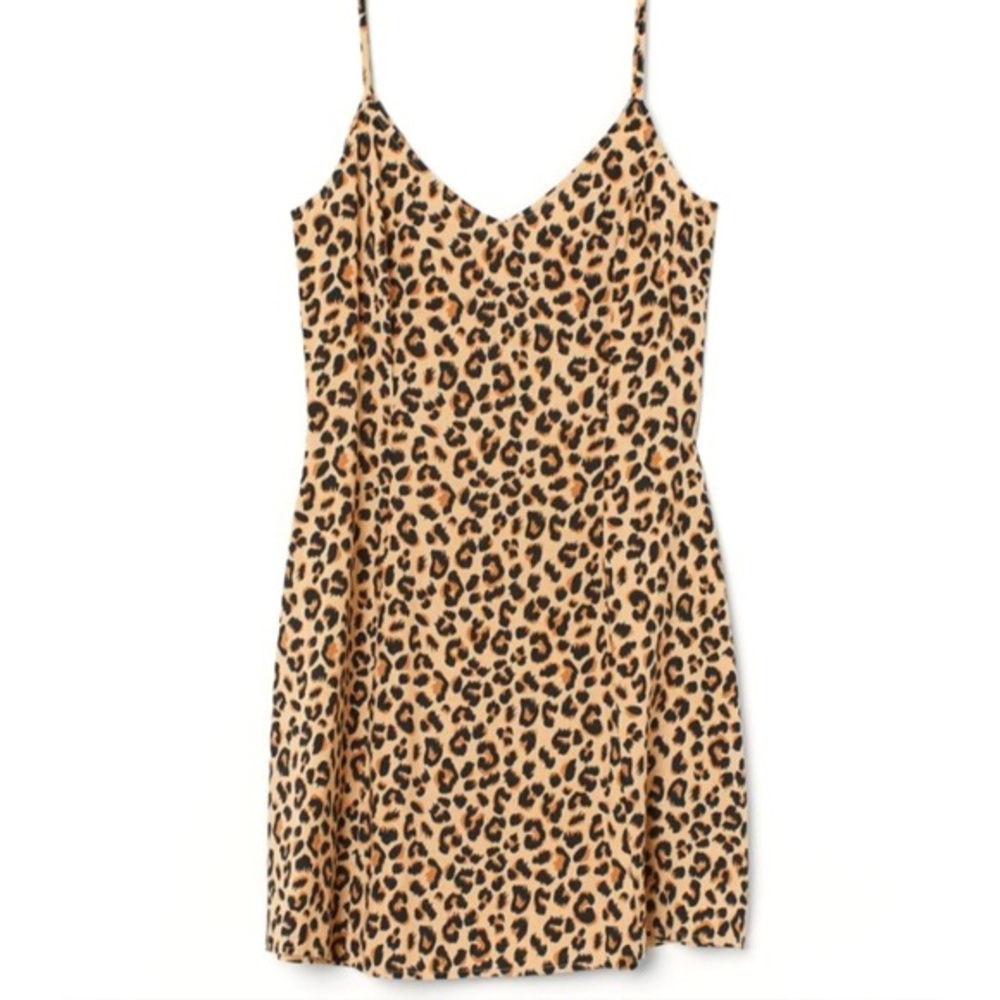 Leopard Print Slip Dress